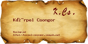 Körpel Csongor névjegykártya