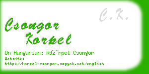 csongor korpel business card